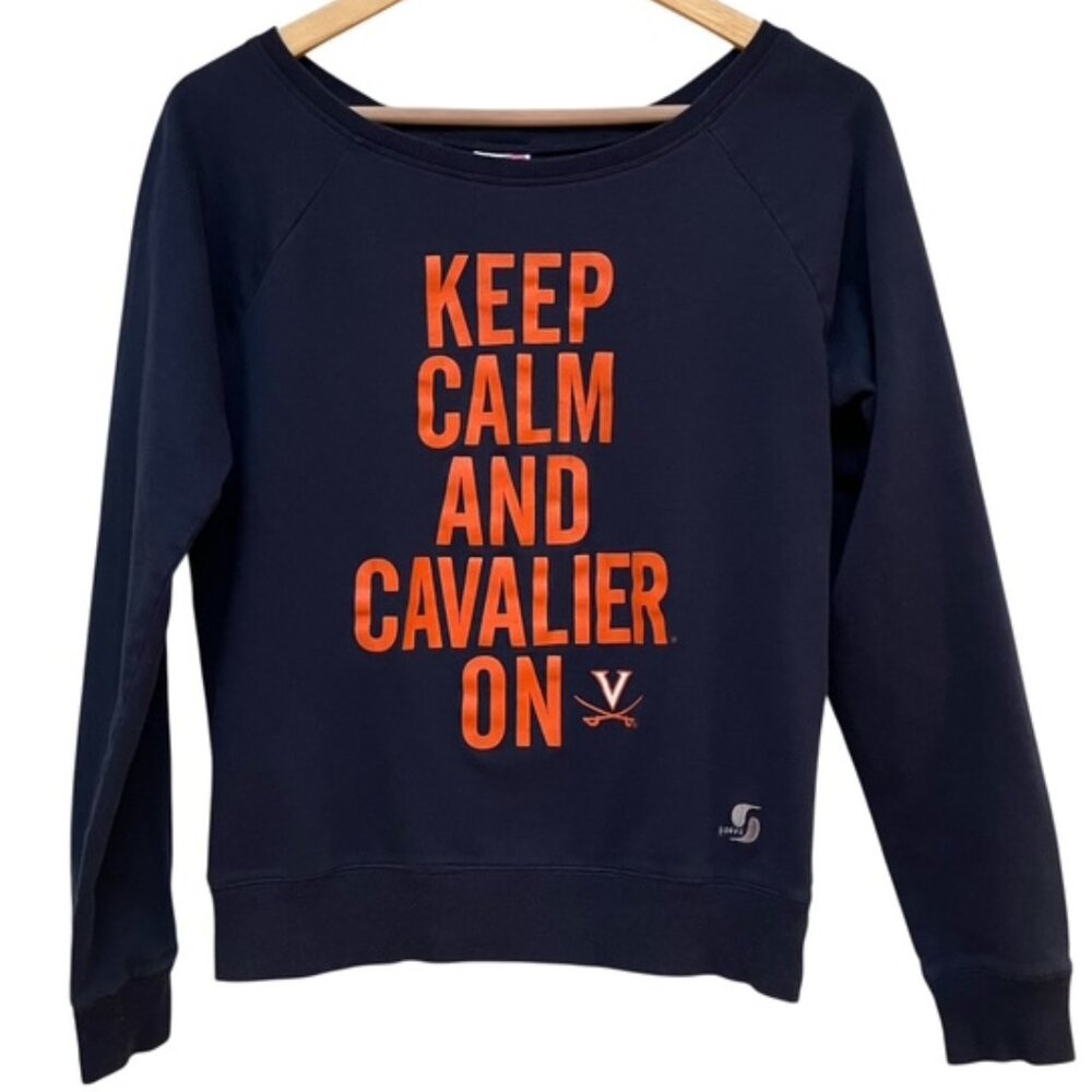 UVA Navy blue Keep Calm and Cavalier on sweatshirt, Junior M